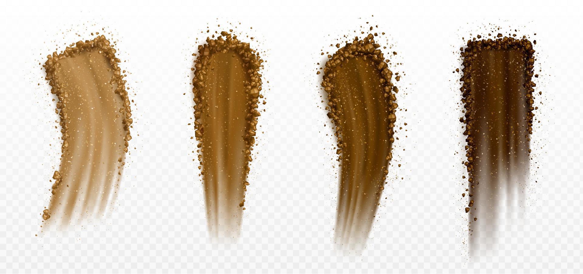 Brown eyeshadow smear. Cosmetic swatch texture vector