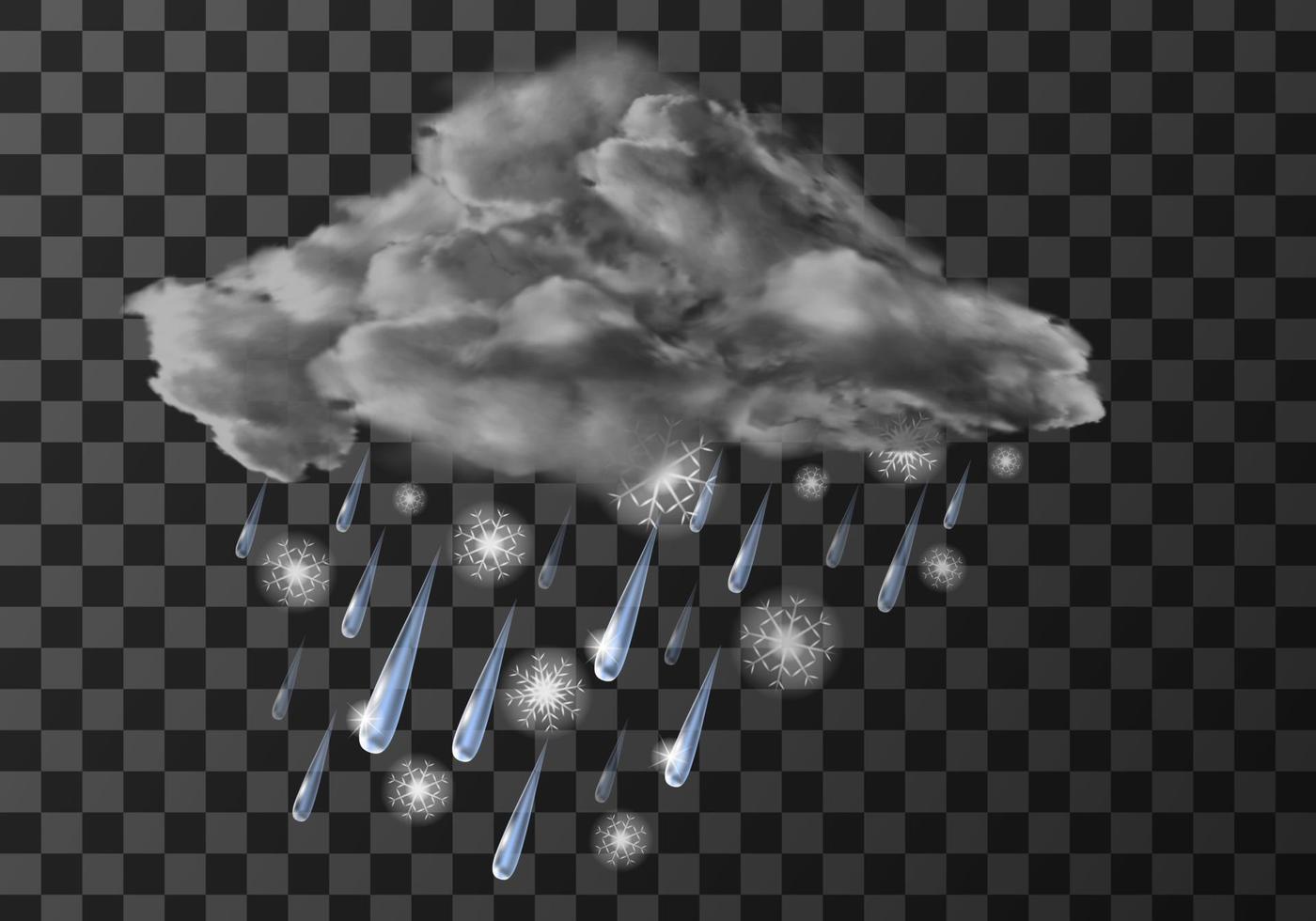 Rain weather meteo icon, falling water droplets vector