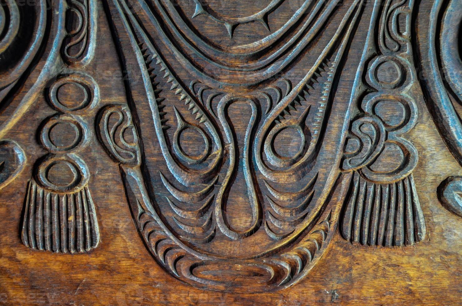 Ornate wood carving photo