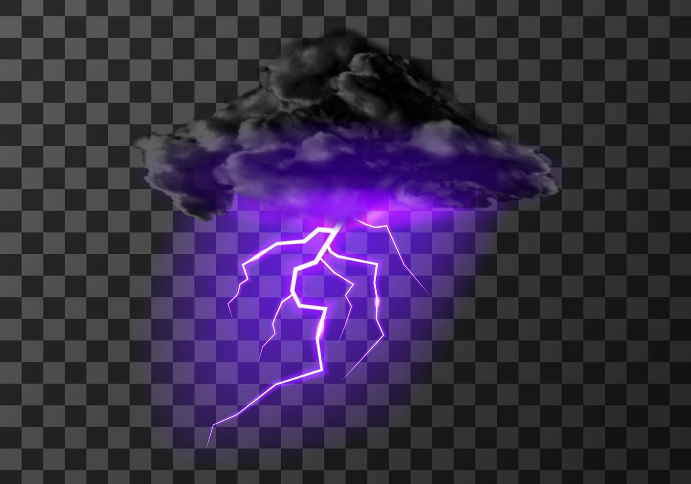 Thunderstorm cloud lightning weather meteo icon vector