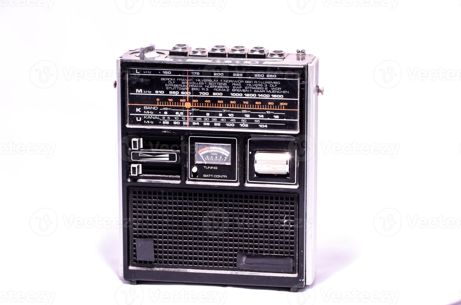 Radio on light background photo