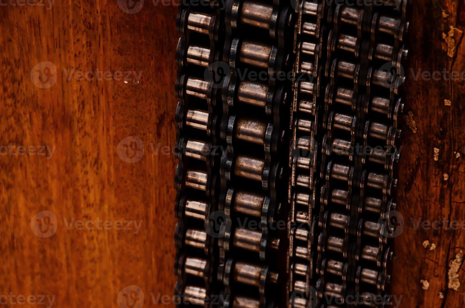 Assorted chain links photo