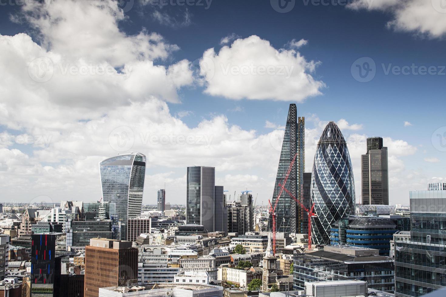 london skyline in summer photo
