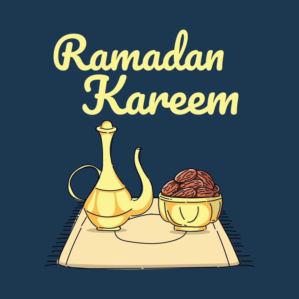 Ramadán kareem ilustración diseño vector