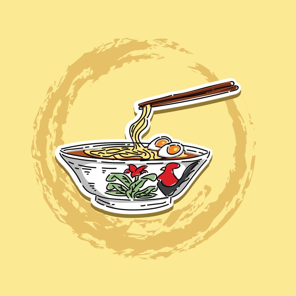 indonesio fideos vector ilustración diseño