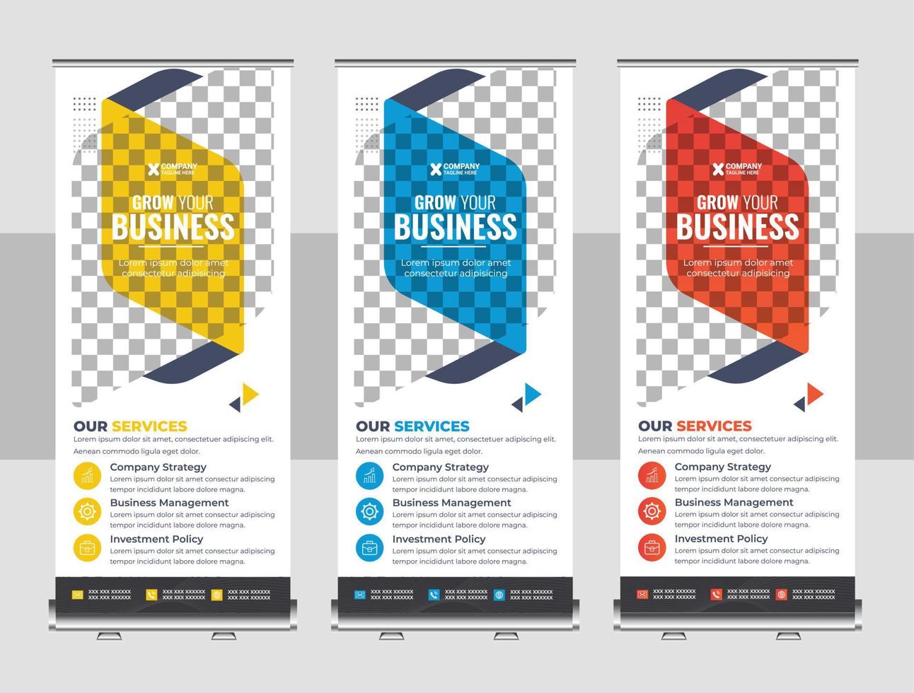 Corporate Roll Up Banner Template vector
