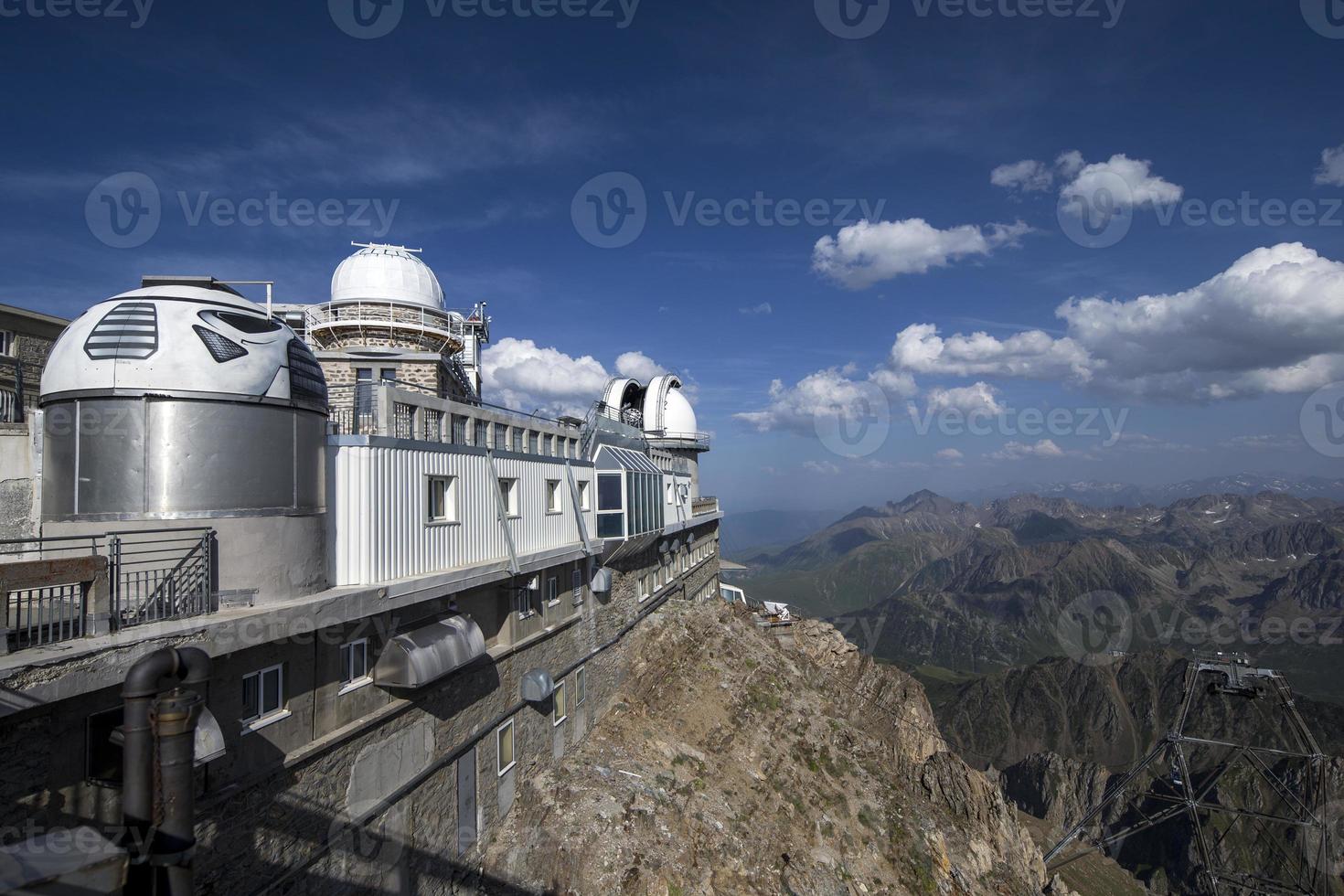 pic du midi mountain peak observatory, pyrenees france photo
