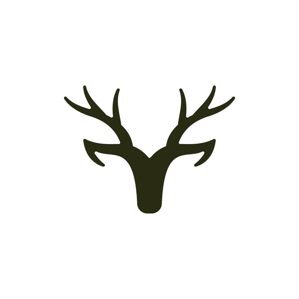 Animal deer head minimalist simple logo vector