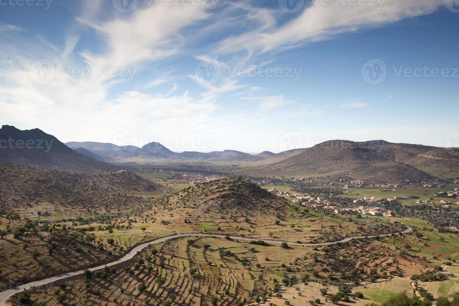 lozano Valle montaña paisaje Marruecos foto