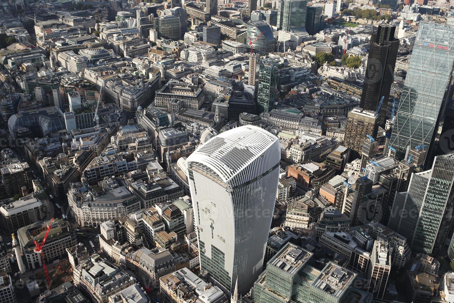 london city skyline view from above photo