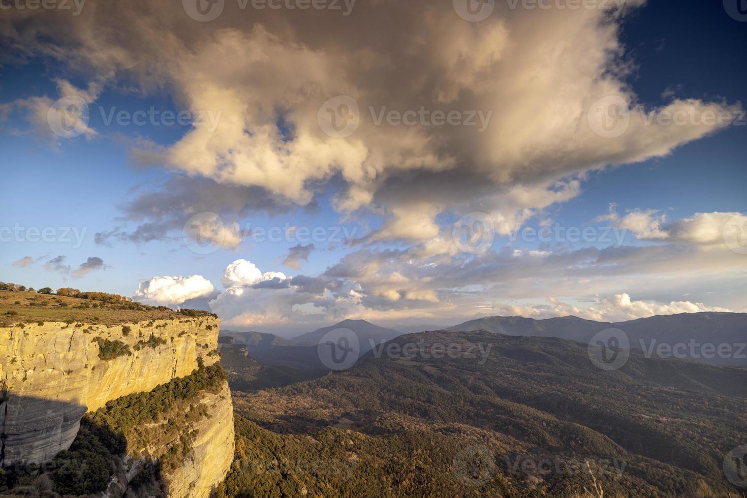 The  beautiful tavartet mountain landscape, catalunya, spain photo