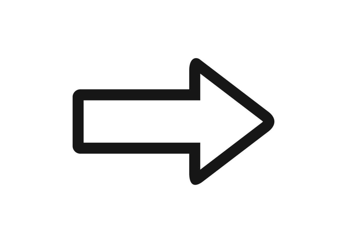 Right arrow icon isolated on white background vector