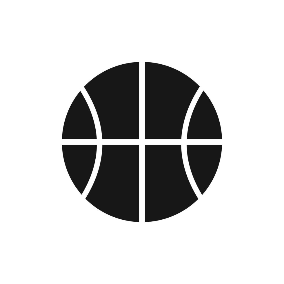 icono de pelota de baloncesto aislado sobre fondo blanco vector