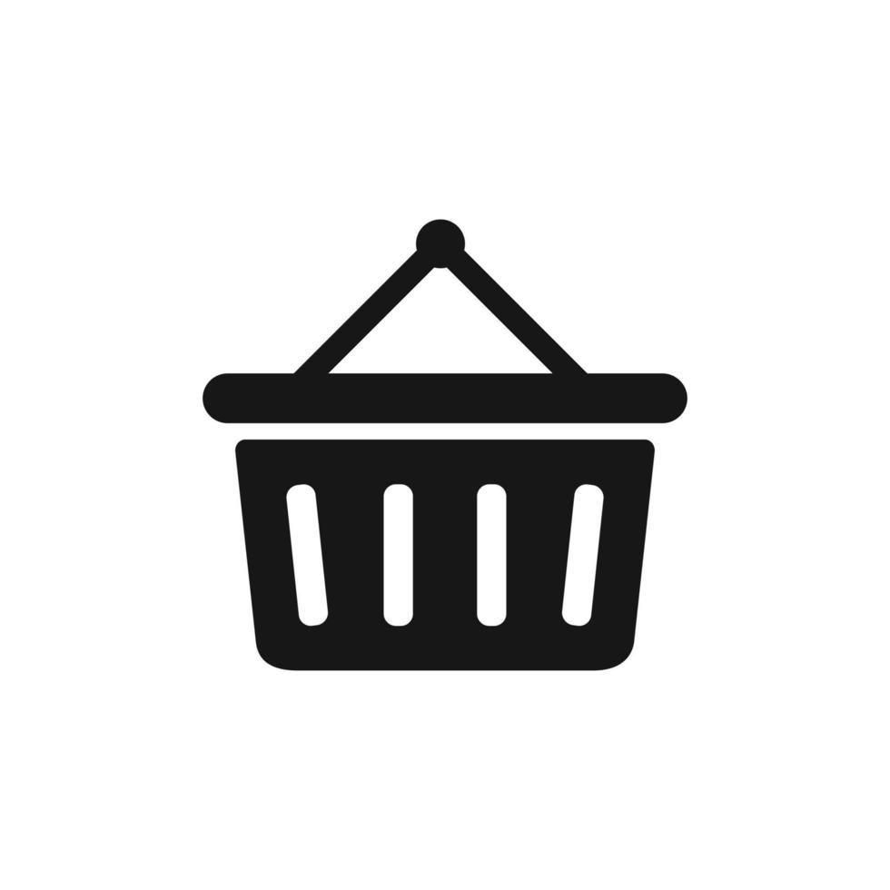 Shopping basket icon isolated on white background vector