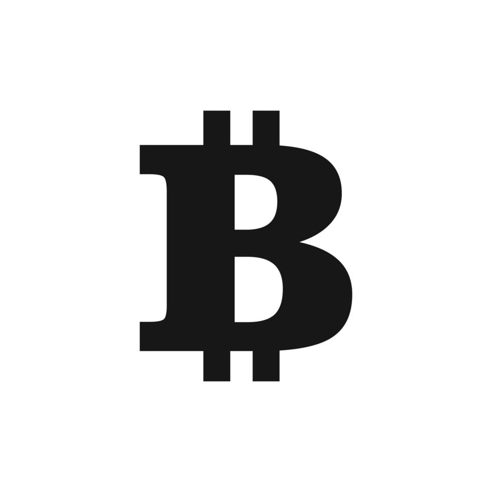 Bitcoin icon isolated on white background vector