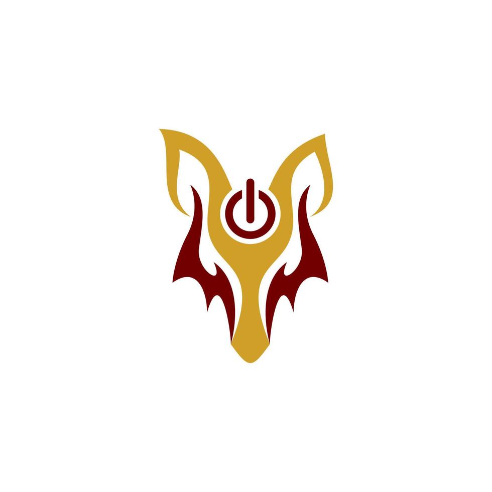 Logo for fox company with fox head vector