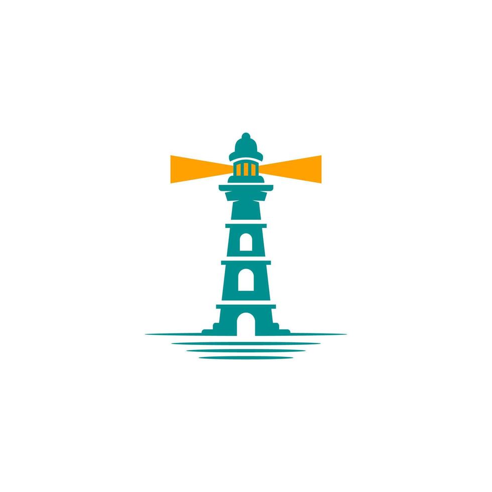 Lighthouse logo with lighthouse colors vector