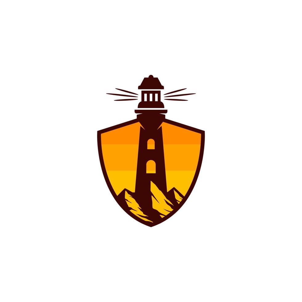 Lighthouse logo with lighthouse colors vector