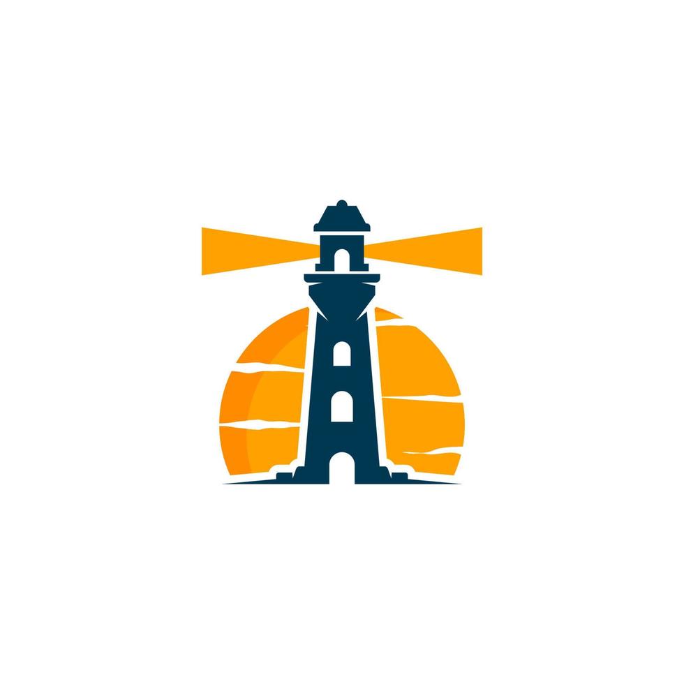 Lighthouse logo with lighthouse colors vector