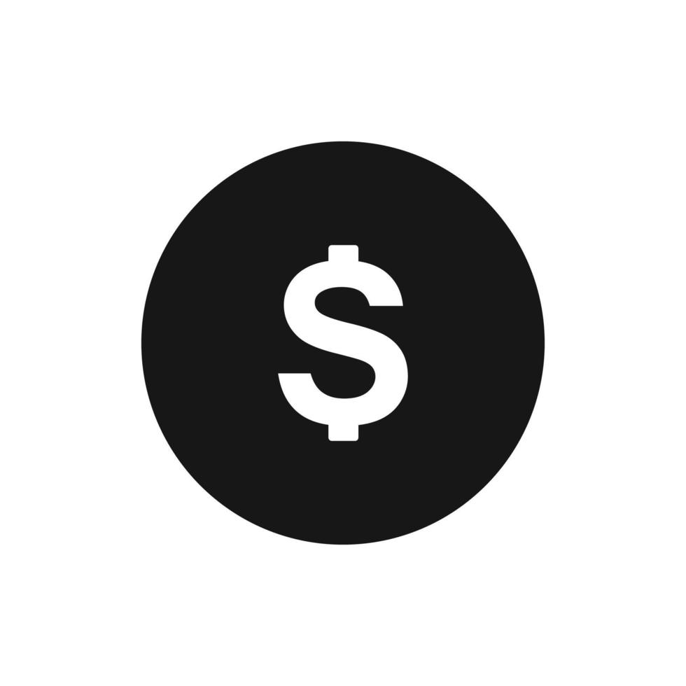 Dollar sign icon isolated on white background vector