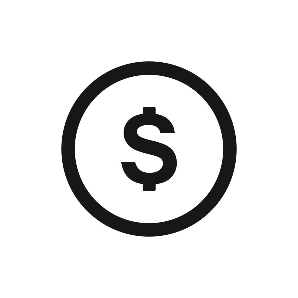 Dollar sign icon isolated on white background vector