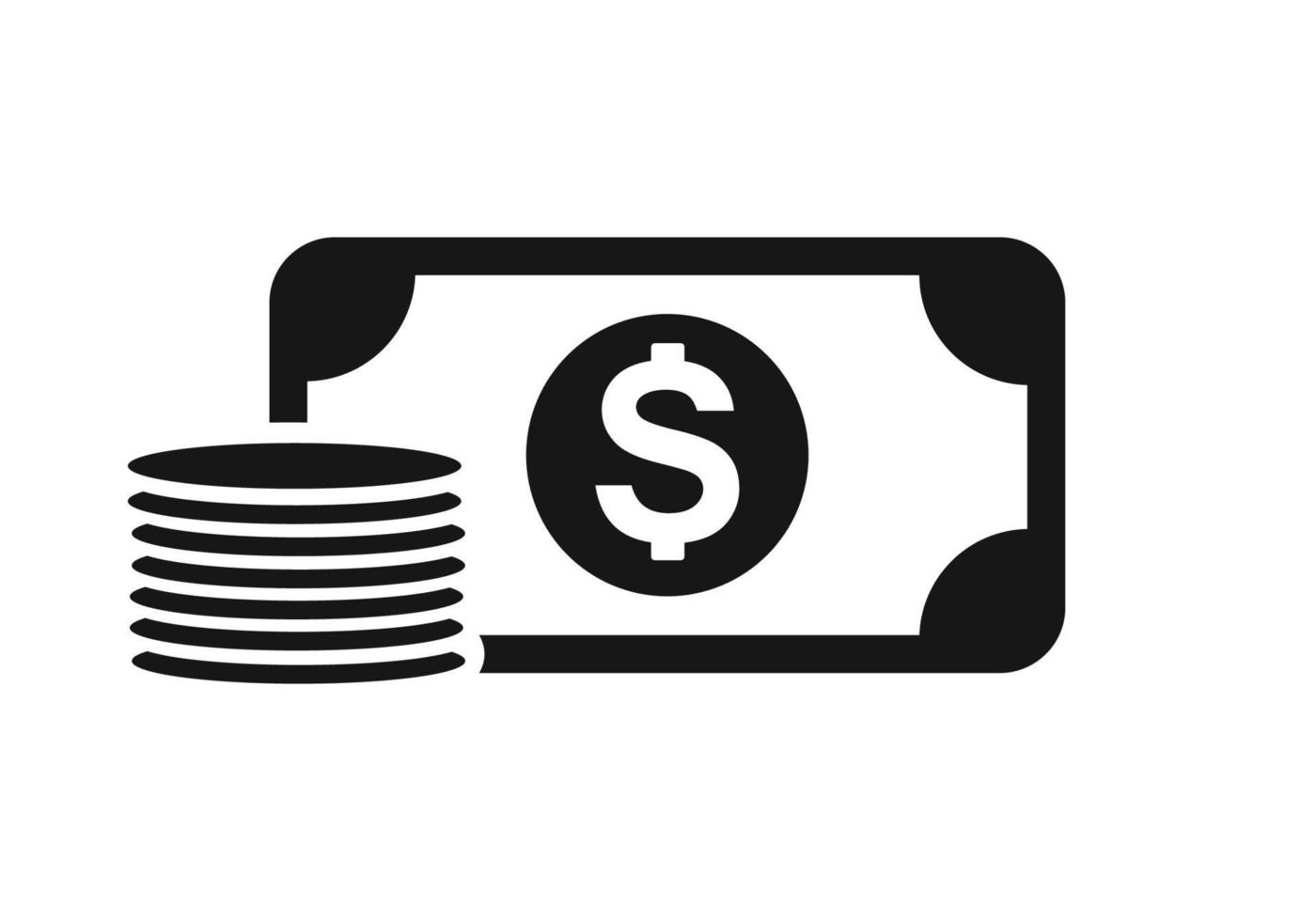 Dollar sign icon isolated on white background vector