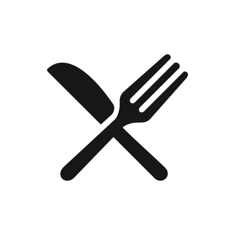 Fork and knife, restaurant, eat icon isolated on white background vector