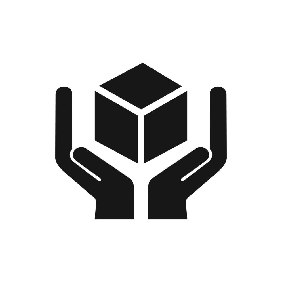 Handle with care icon isolated on white background vector