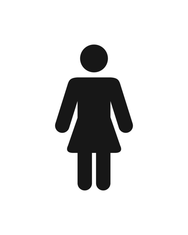 Female icon isolated on white background vector