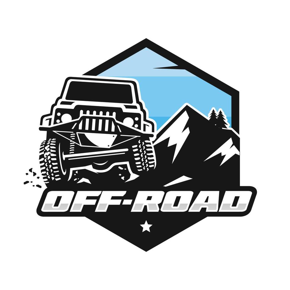 Off road car logo template design vector