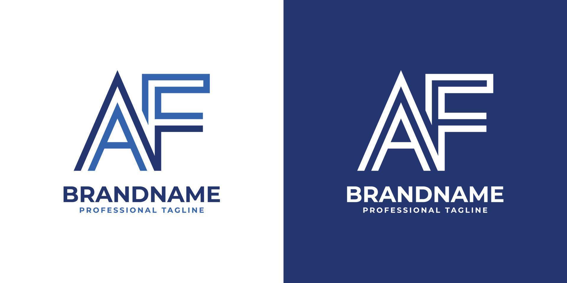 Letter AF Line Monogram Logo, suitable for any business with AF or FA initials. vector