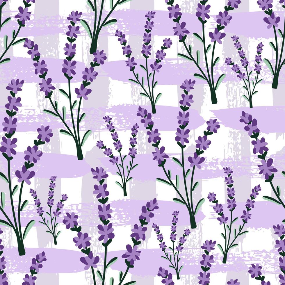 Lavender seamless pattern. Modern print for fabric, textiles, wrapping paper vector