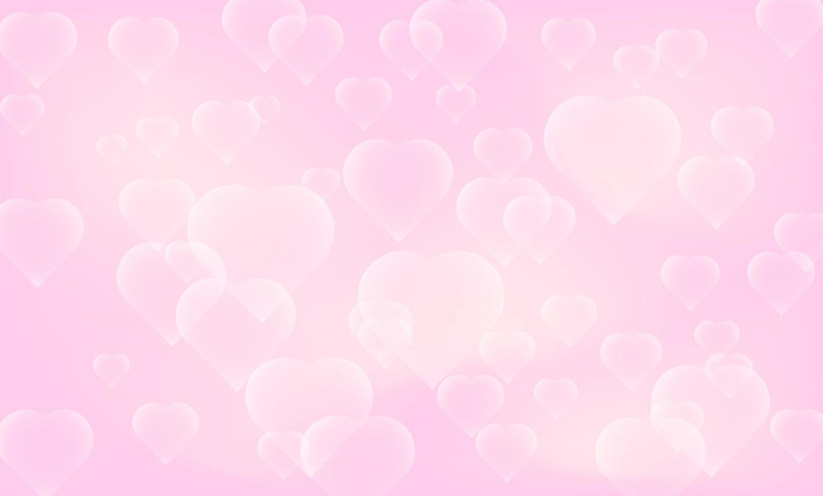 Light pink texture, blurred decorative design in modern style with hearts vector