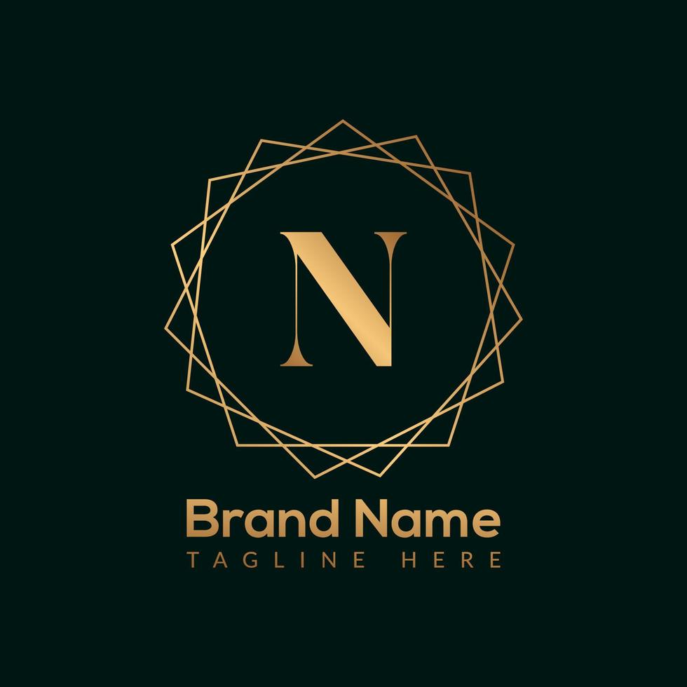 Luxury Letter N Gold Queen Design Logo. Elegant Gold logo Design ...