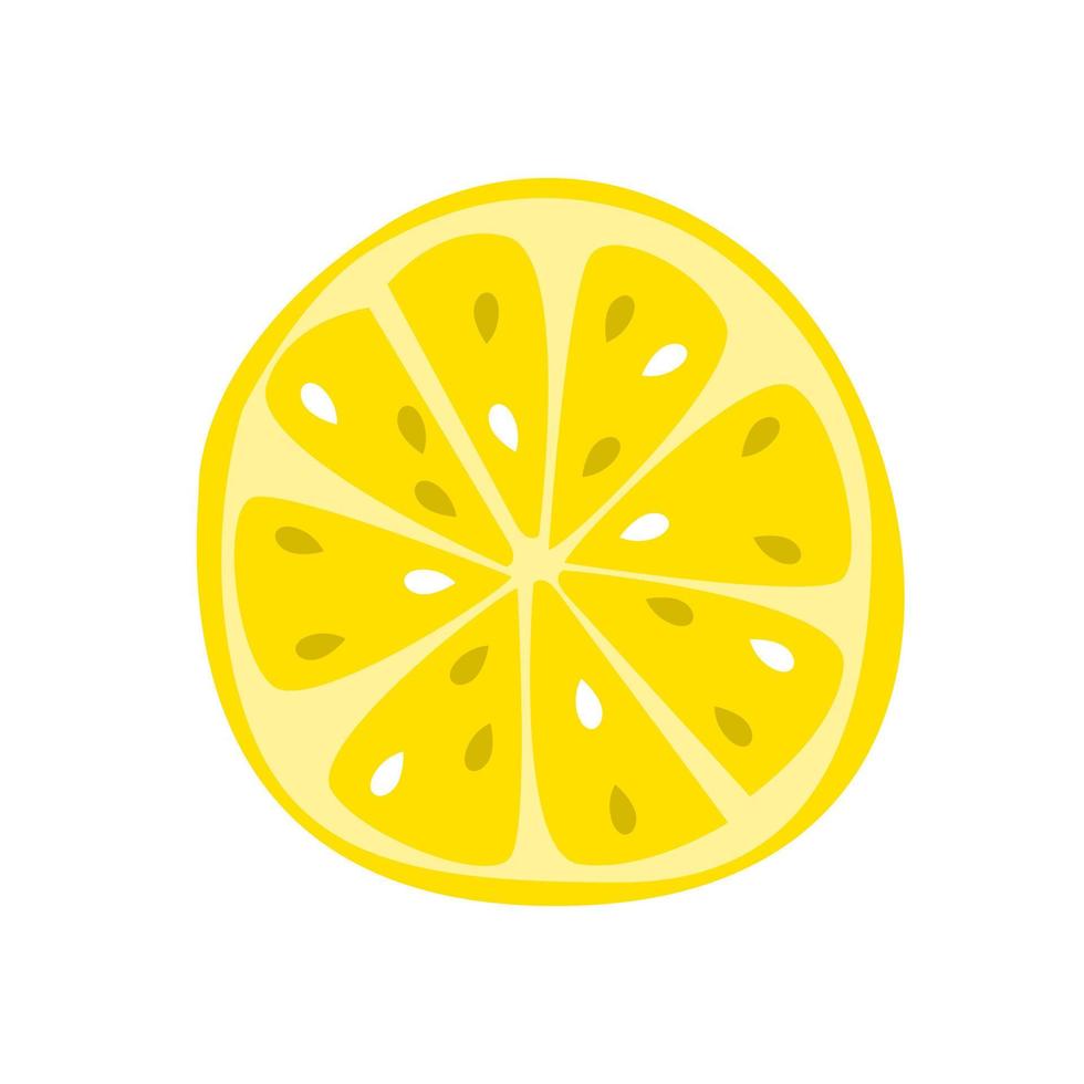 Slice of lemon vector