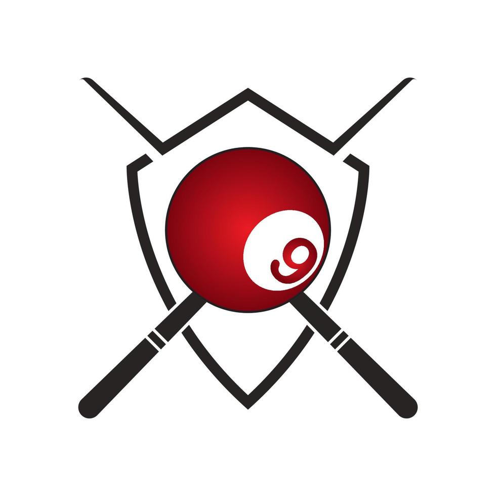 Billiard logo design vector