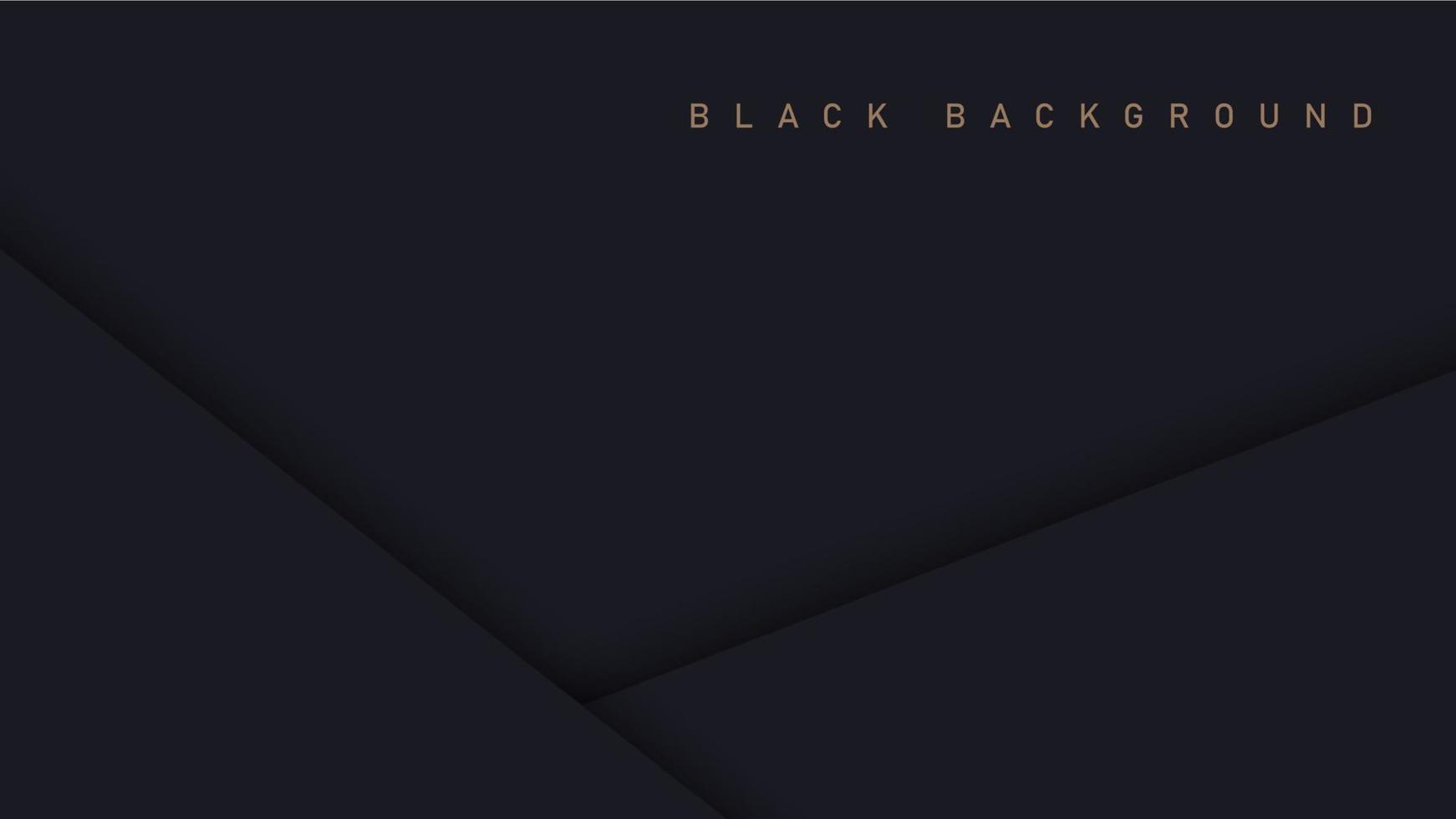 Black luxury background with shadow elements, paper concept template for your design vector