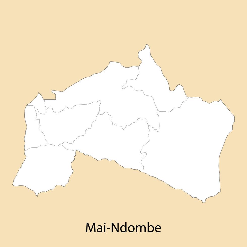 High Quality map of Mai-Ndombe is a region of DR Congo vector