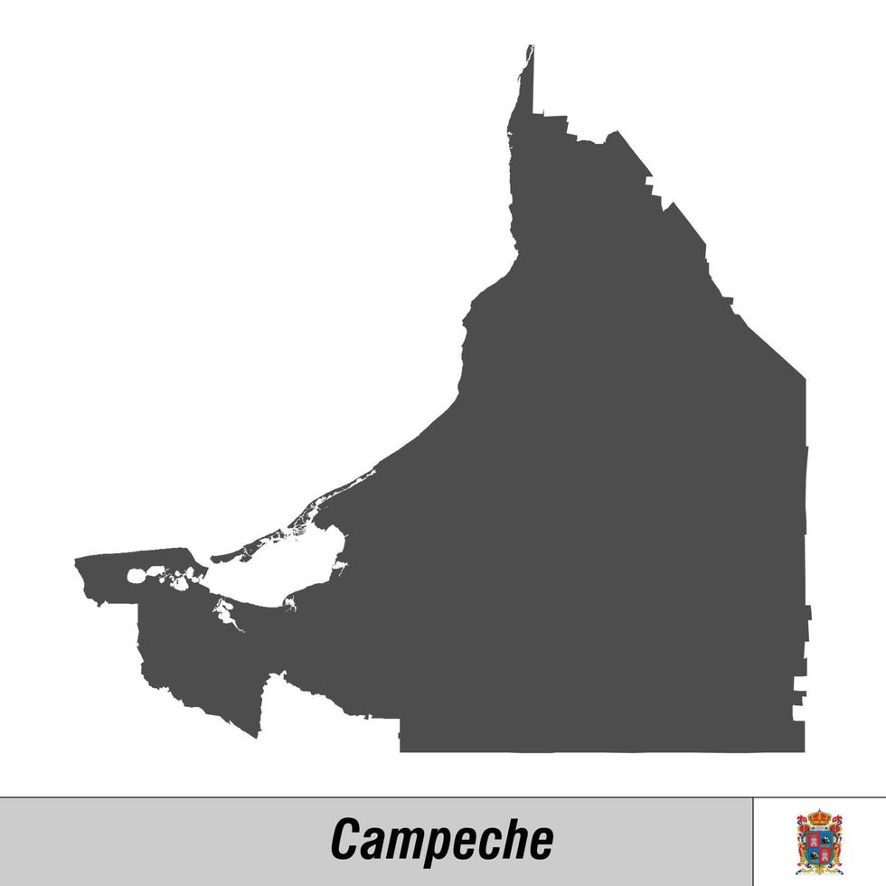 High quality map with flag state of Mexico vector