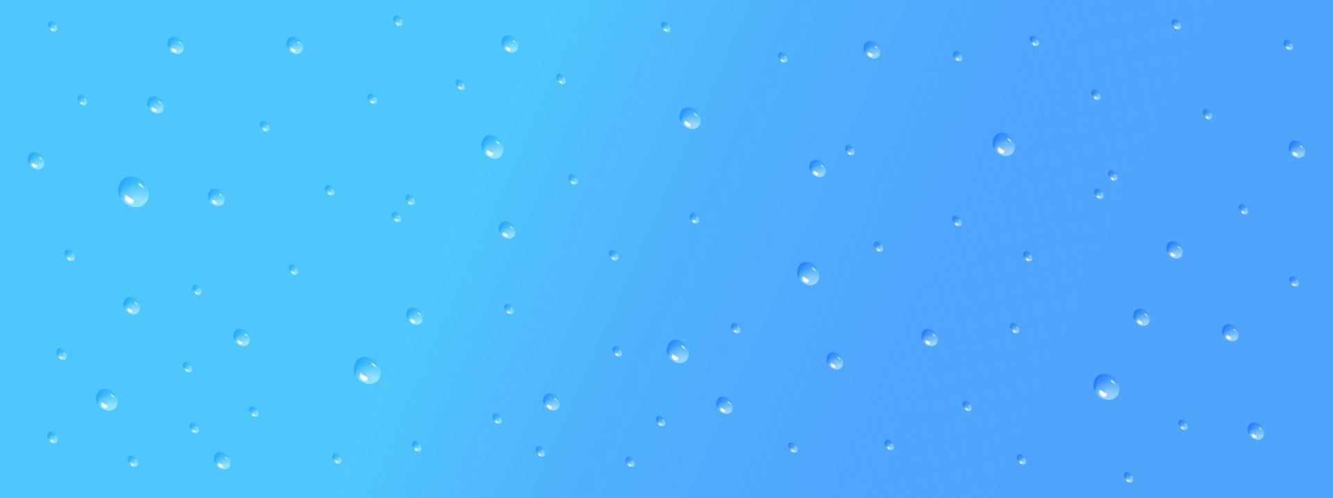 Water drops on blue background vector illustration