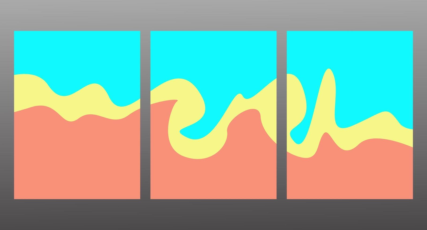 Vector colorful abstract fluid poster and banner template