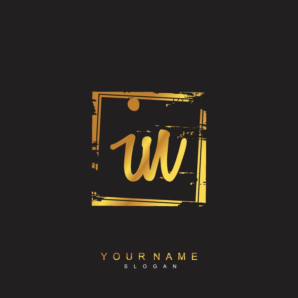 Initial IN Monogram with Grunge Template Design vector