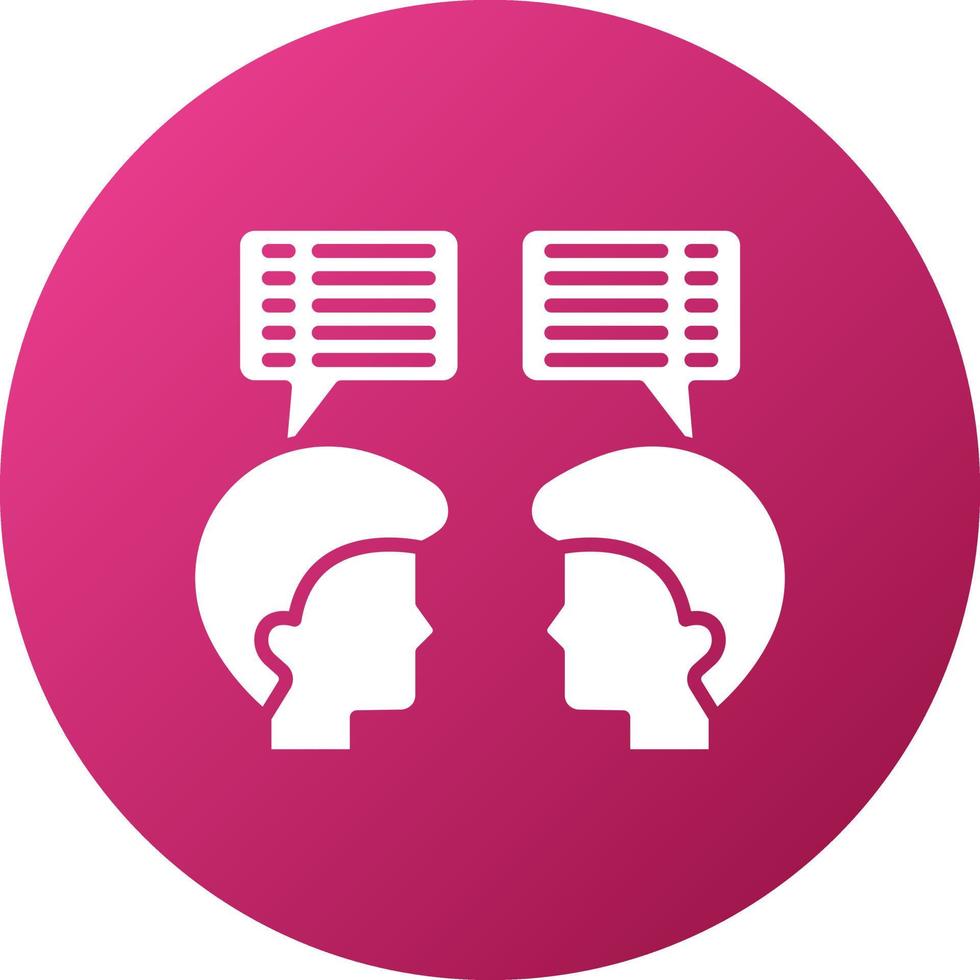 Face To Face Conversation Icon Style vector