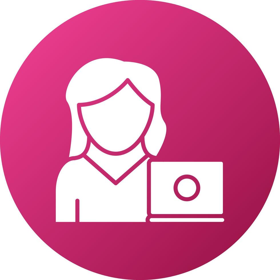 Freelancer Female Icon Style vector