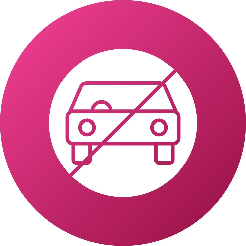 No Commute Icon Style vector
