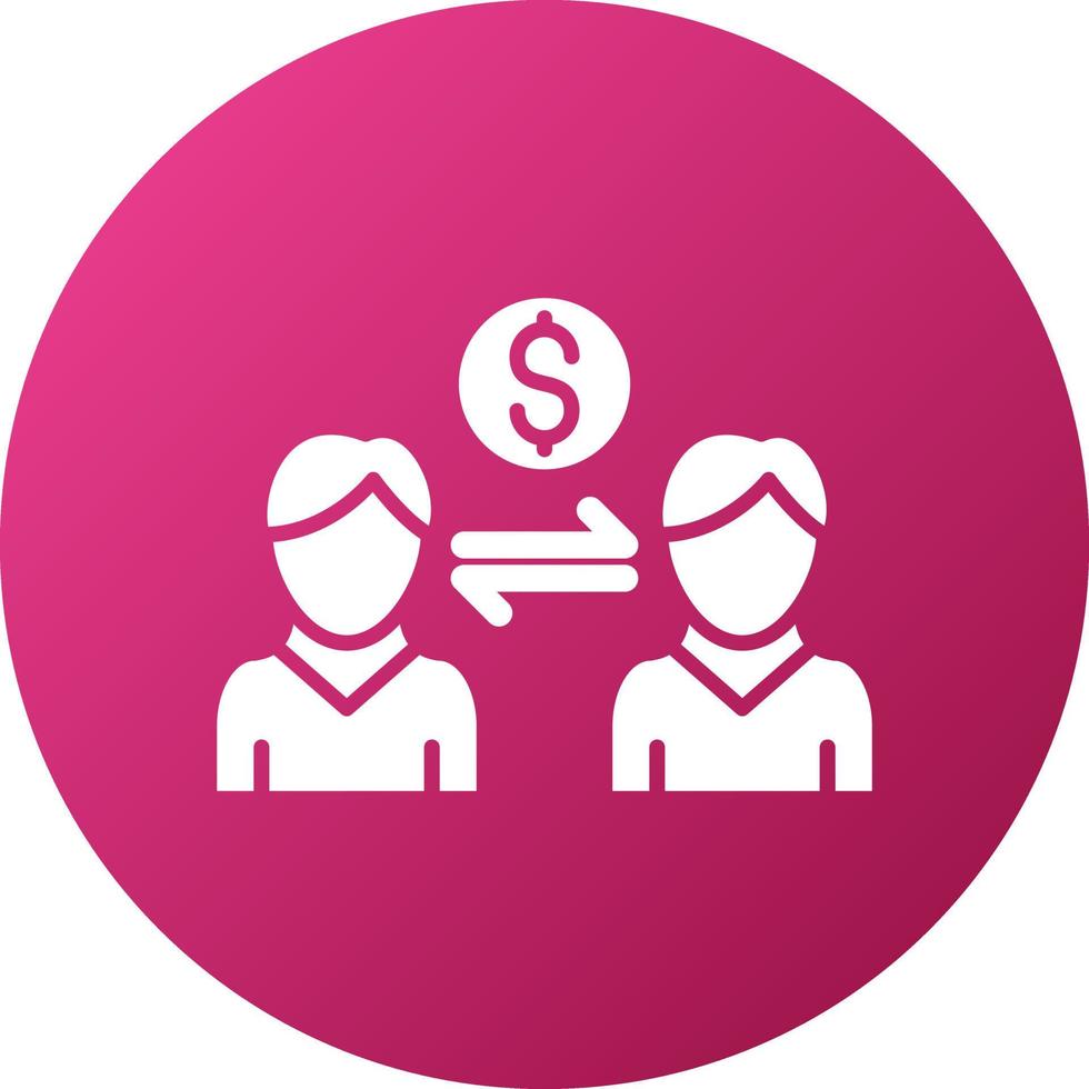 Peer to Peer Lending Icon Style vector