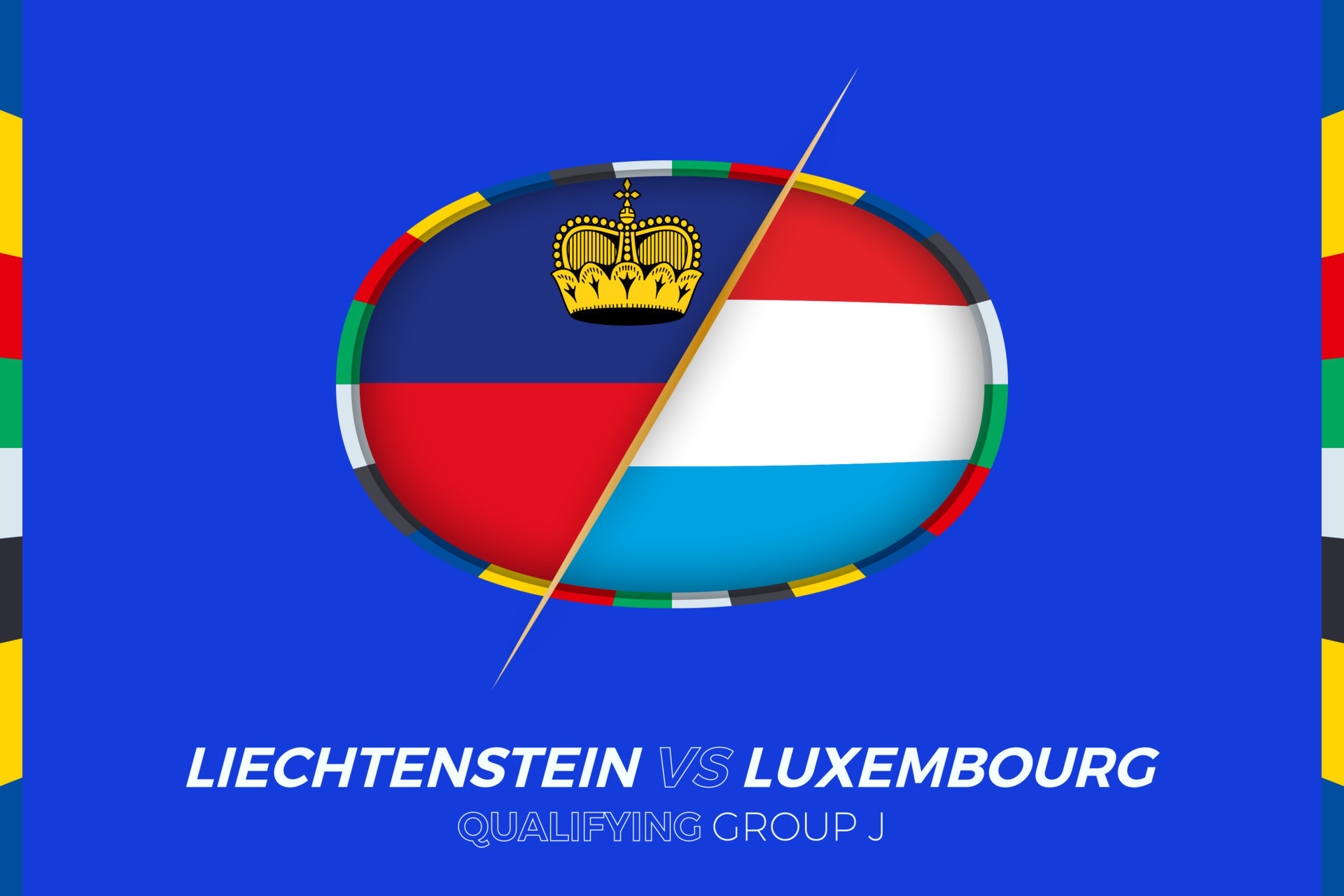 Liechtenstein vs Luxembourg icon for European football tournament