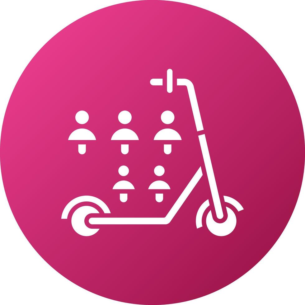 Electric Scooter Share Icon Style vector