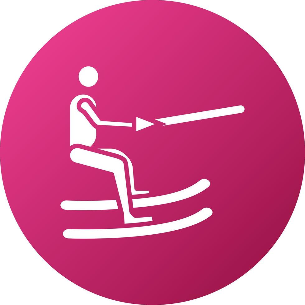 Barefoot Skiing Icon Style vector