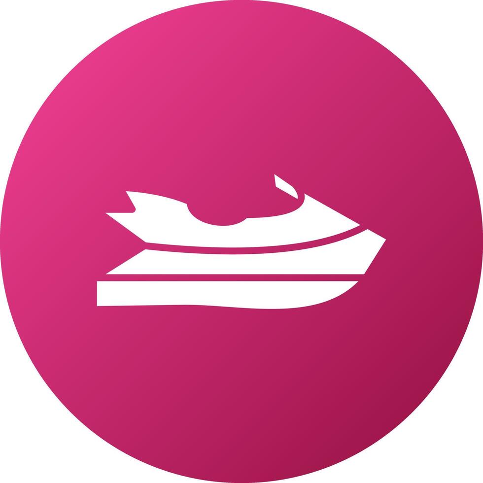 Jet Skiing Icon Style vector